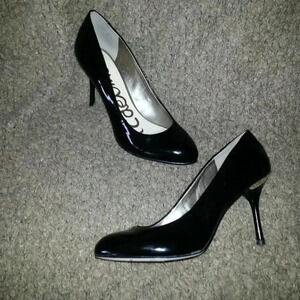 SAM EDELMAN-Camdyn-Black Stiletto Classic Pumps Heels-Size 8.5-Near Mint